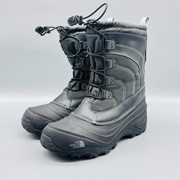 The North Face Boots Boys 6 Black Thermalfelt Snow Insulated Alpenglow IV Winter - Picture 4 of 12